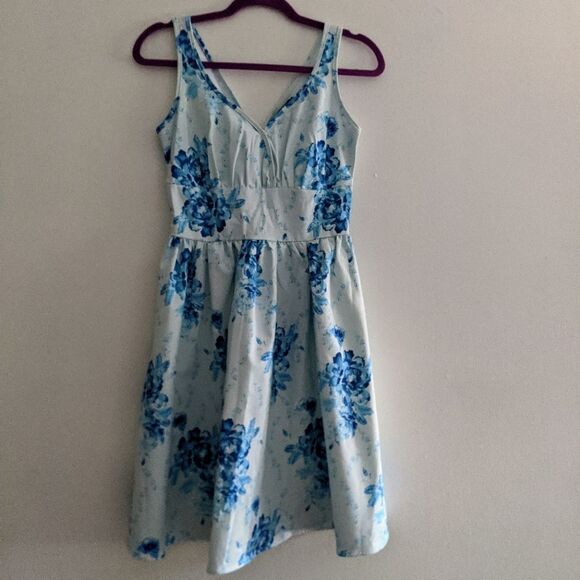 NWOT! Structured Retro Floral A-line Dress Sisjuly - Picture 4 of 10